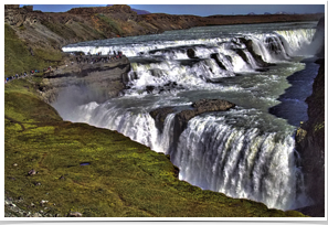 The golden falls of Iceland.